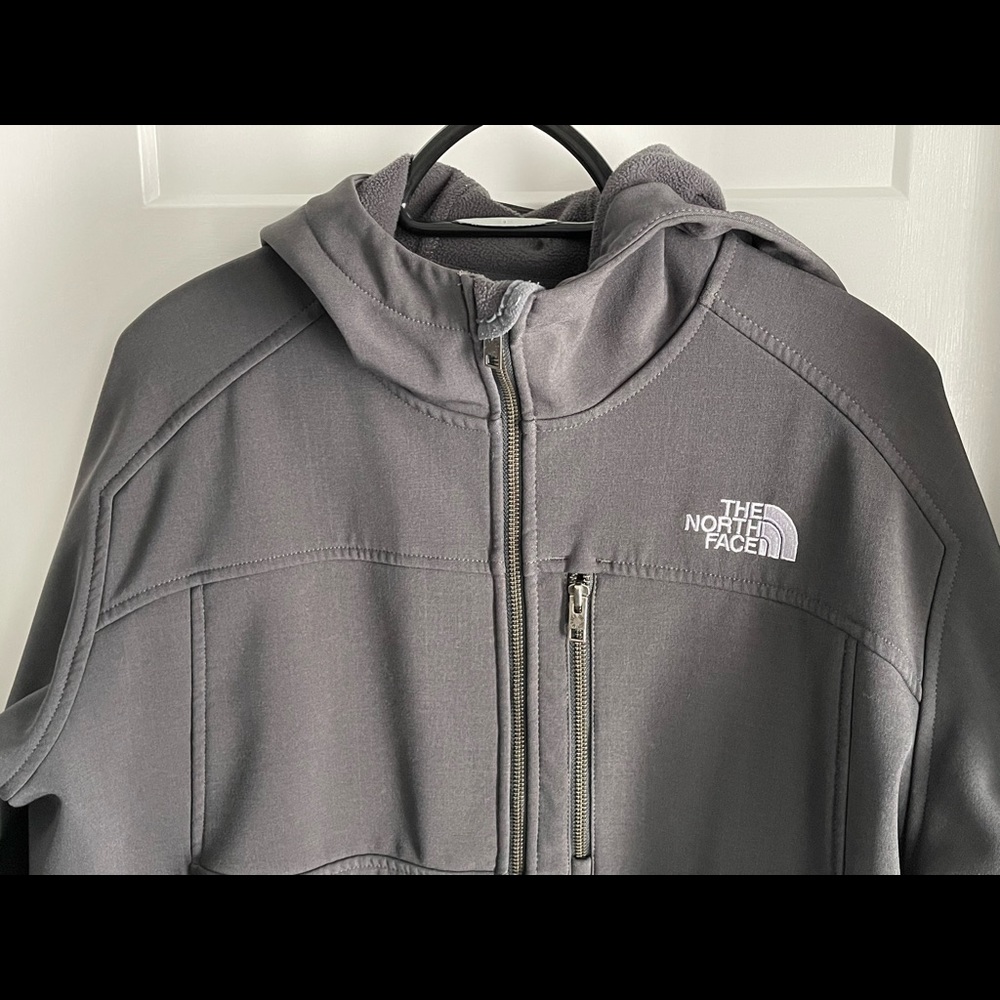 The North Face unisex hooded jacket Men’s L Women’s XL charcoal NWOT